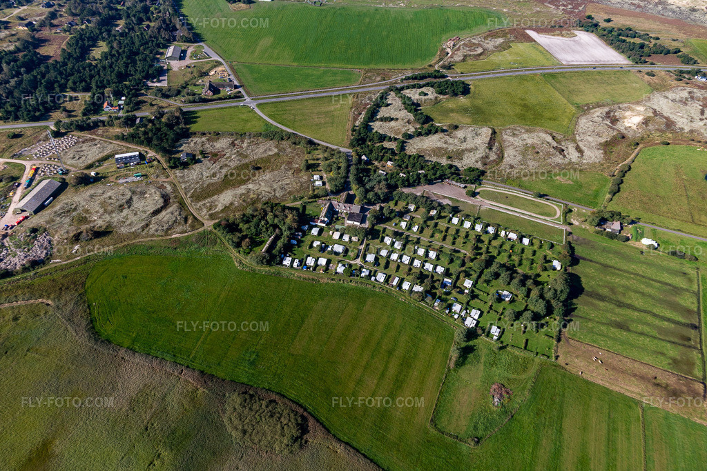 Aerial view: Sønderho Ny Camping in Fanø in the state South Denmark, Denmark.Photo: IMG_118709.jpg taken on 09/21/2019 by Werner Riehm/FLY-FOTO.comResolution of the original: 5472 x 3648 px