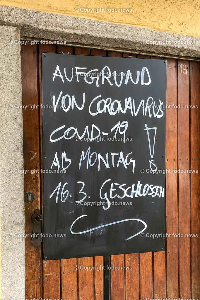 Corona_ 5 Jahre Covid Lockdown_ 15.03.2025-31 | 15.03.2025, Linz, AUT, Corona, 5 Jahre Covid Lockdown, im Bild Stadtansichten, Themenbild, Gastronomie, Wirtshaus, geschlossen, Schild, Hinweis