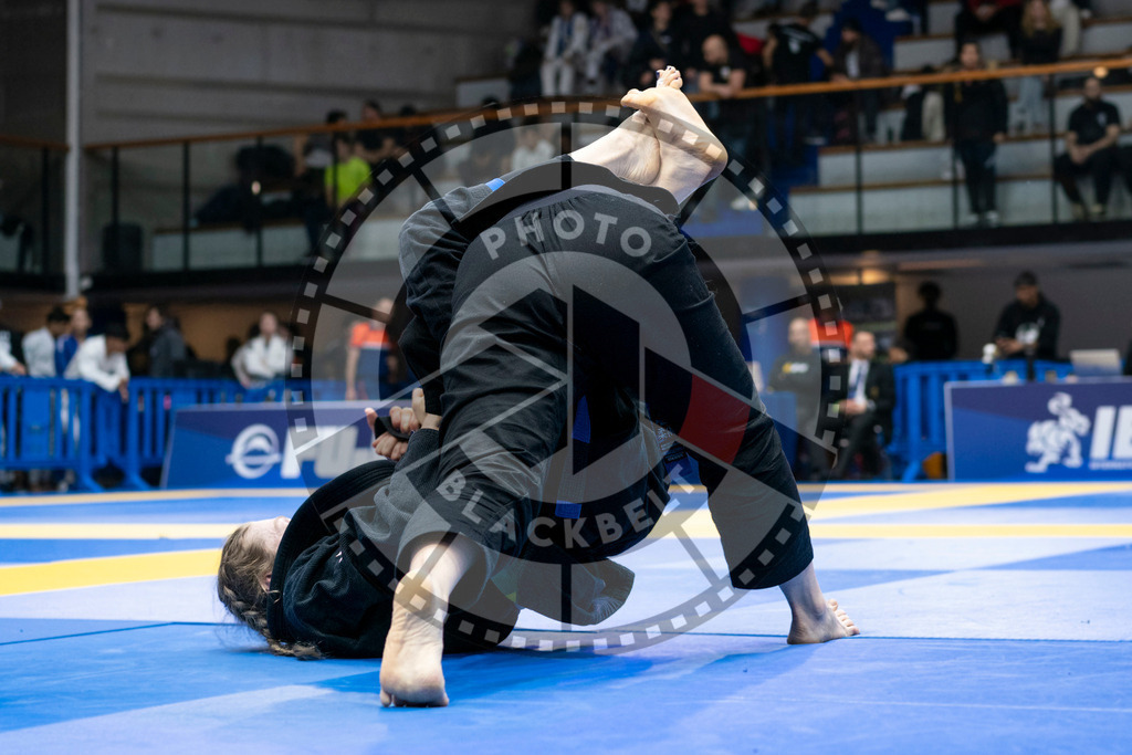 20240121PBB6863 | Fighters compete during the second day of the IBJJF European Championship in Paris, France, on January 21, 2024.