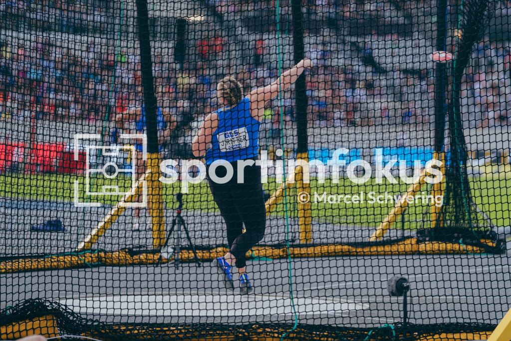 Deutsche Meisterschaften der Frauen und Männer 2026 | Julia Ritter, TV Wattenscheid 01, Diskuswurf, Deutsche Meisterschaften der Frauen und Männer 2026, Lohrheidestadion Bochum-Wattenscheid, 25.07.2026. Foto: Marcel Schwering / sportimfokus - Realisiert mit Pictrs.com