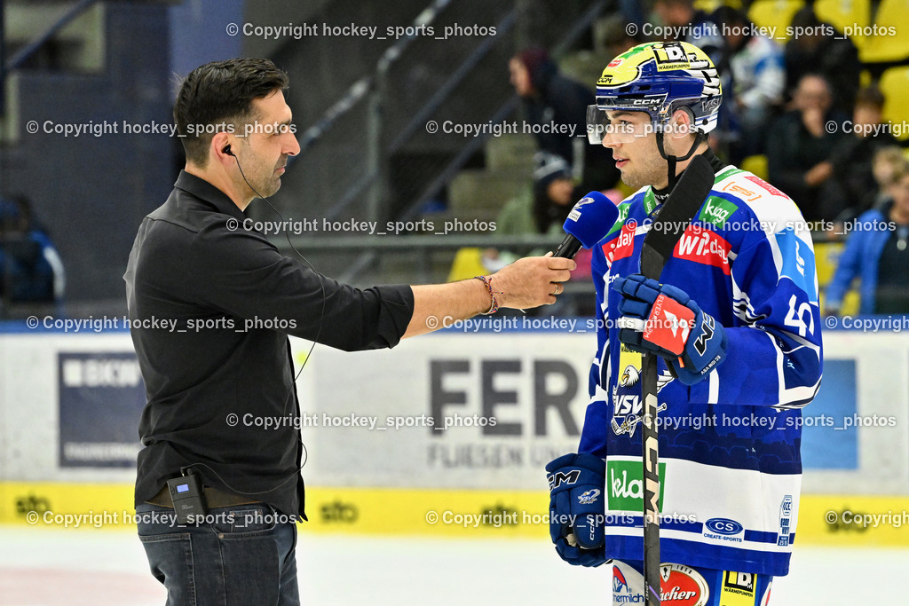 EC IDM Wärmepumpen VSV vs. Pioneers Vorarlberg | Gerhard Prohaska, #40 Elias Wallenta EC VSV, online stream, EC IDM Wärmepumpen VSV vs. Pioneers Vorarlberg, EC IDM WÄRMEPUMPEN VSV vs. Pioneers Vorarlberg am 03.10.2025 in Villach (Stadthalle Villach), Austria, (Photo by Bernd Stefan)