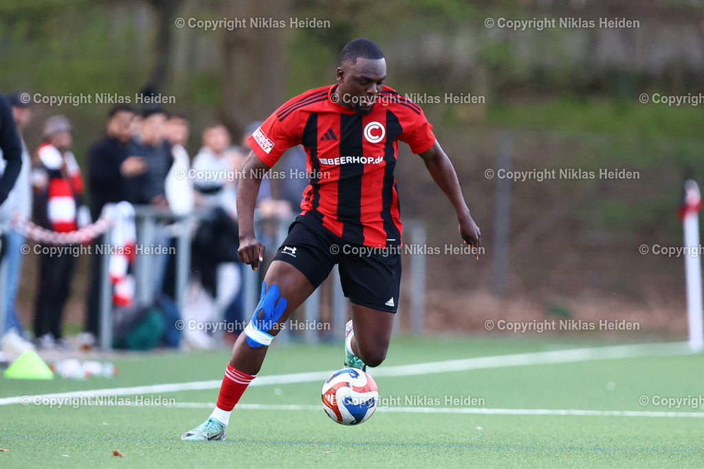 NH_Concordia_Altona93_OberligaHamburg_04042025 | #33 Edmund Baafi (Concordia)Fußball I Herren I Gamesright Oberliga Hamburg I Saison 2024-2025 I  30. Spieltag I Concordia - Altona 93 I 04.04.2025 I Sportplatz Bekkamp