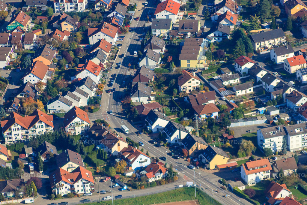 Luftbild: Habsburger Straße in Hagenbach im Bundesland Rheinland-Pfalz in Deutschland. Foto: IMG_35383.jpg vom 31.10.2010 durch Werner Riehm/FLY-FOTO.de