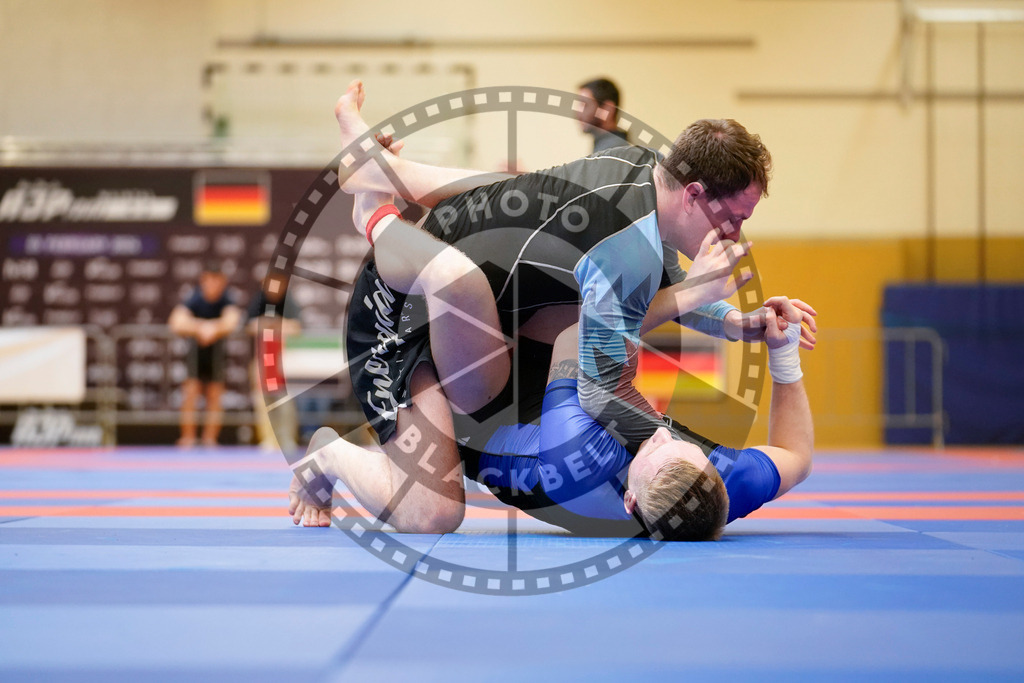 20240203PBB08566 | Fighters compete during the Brazilian Jiu-Jitsu Championship of the AJP Tour in Maintal by Frankfurt am Main, Germany, on February 2, 2024.