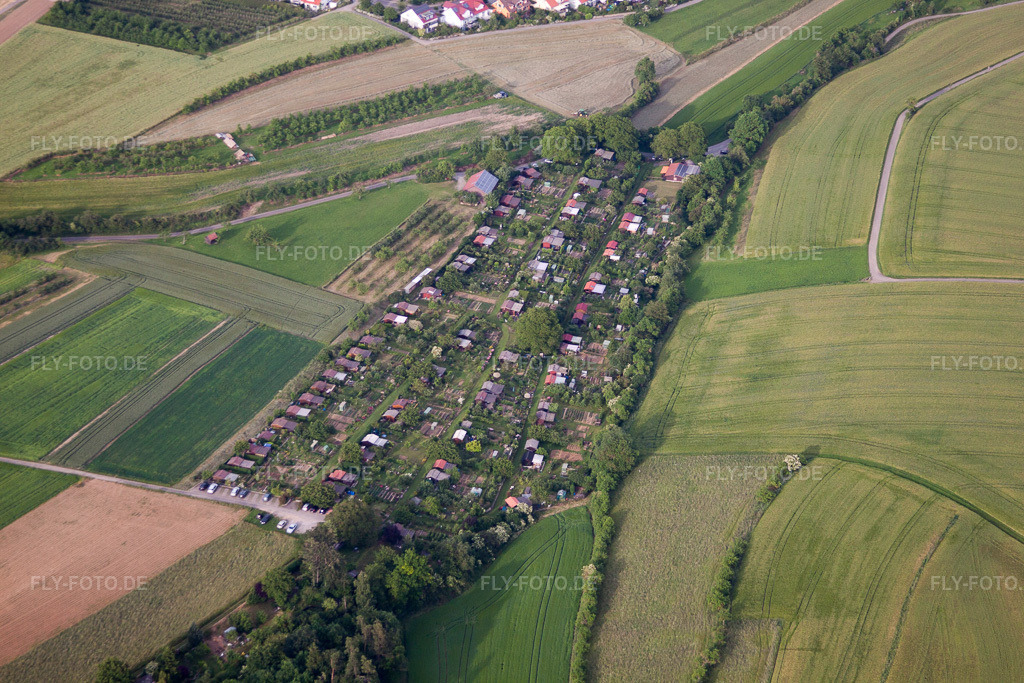Luftbild: Kleingartenanlage in Herrenberg im Bundesland Baden-Württemberg in Deutschland. – Foto: IMG_66861.jpg vom 07.06.2014 durch Werner Riehm/FLY-FOTO.de – Auflösung des Originals: 4752 x 3168 px