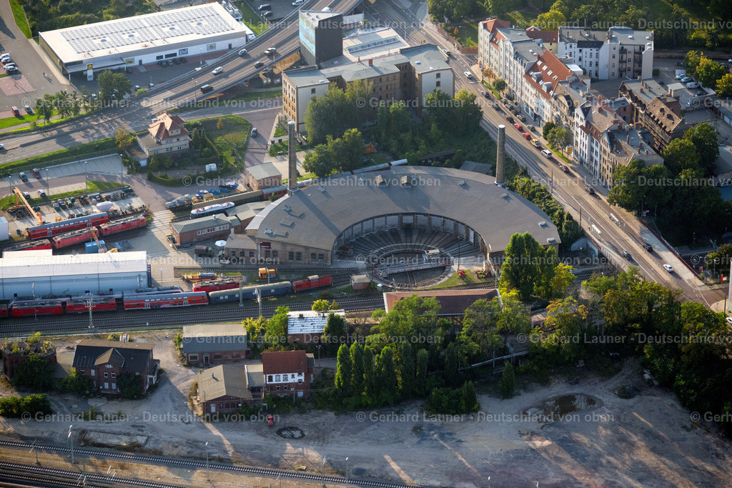 4062510 | HALLE (SAALE) 08.09.2021 Museums- Gebäude- Ensemble des "DB Museum" an der Volkmannstraße im Ortsteil Gebiet der Doktor in Halle (Saale) im Bundesland Sachsen-Anhalt, Deutschland. Weiterführende Informationen bei: Deutsche Bahn Stiftung gGmbH DB Museum,  Traditionsgemeinschaft Bw Halle P e.V.. // Museum building ensemble of "DB Museum" on Volkmannstrasse in the district Gebiet der Doktor in Halle (Saale) in the state Saxony-Anhalt, Germany. Further information at: Deutsche Bahn Stiftung gGmbH DB Museum,  Traditionsgemeinschaft Bw Halle P e.V.. Foto: Gerhard Launer