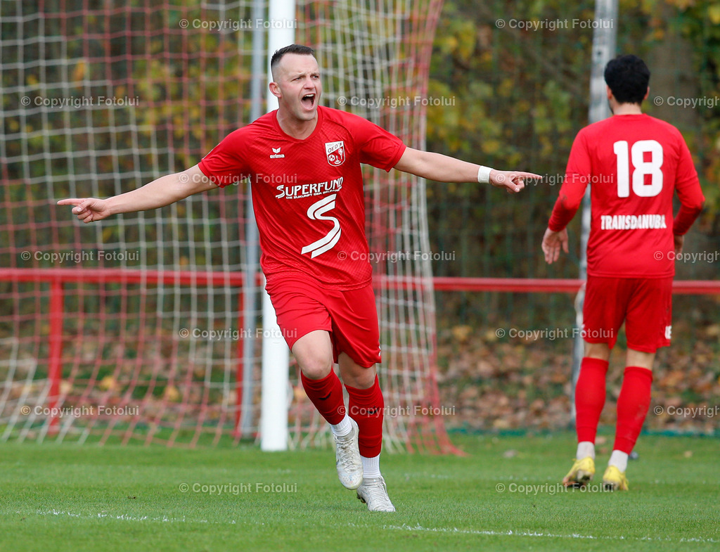 A_LUI_05112022_19 | SPORT FUSSBALL LT1 OOE LIGA ASKOE OEDT-ASK CARE IH STEYR ST.VALENTIN 05.11.2022 IM BILD: TORSCHUETZE ZUM 1:1 NENAD VIDACKOVIC (OEDT)  FOTO:FOTOLUI