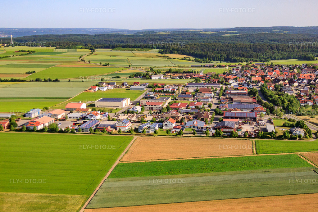 Luftbild: Gewerbegebiet Dieselstr in Deckenpfronn im Bundesland Baden-Württemberg in Deutschland. Foto: IMG_67766.jpg vom 09.06.2014 durch Werner Riehm/FLY-FOTO.de