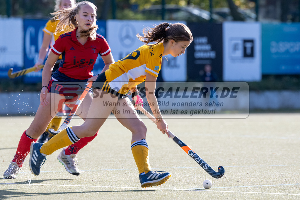 SFE_20231021_0122 | Deutsche Meisterschaft Weibliche U16 Halbfinale Düsseldorfer HC - Harvestehuder THC am 21.10.2023 in Köln (Düsseldorfer Hockeyclub 1905 e.V.), Photo: Stephan Fehrmann 2023 (Sports-Gallery)