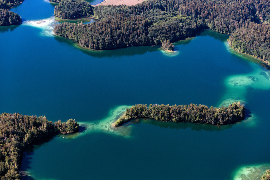 dr__0092777.jpg | STOCK 14.06.2022 Uferbereiche am Seegebiet des " Langenbürgner See " in Stock im Bundesland Bayern, Deutschland. 