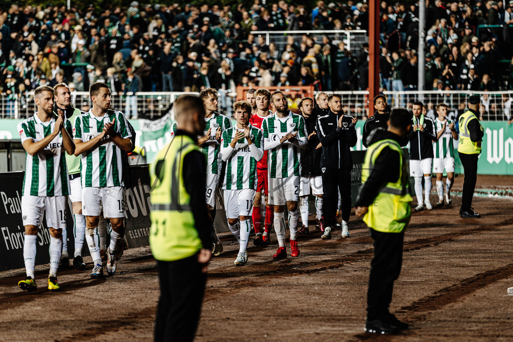 2. Bundesliga, Saison 2024/25, 7. Spieltag: SC Preußen Münster - FC Schalke 04 | Münster, 28.09.2024: 2. Bundesliga, 7. Spieltag, SC Preußen Münster gegen FC Schalke 04 im LVM-Preußenstadion in Münster. Foto: sportfotografie.ms | Markus Paletta - Realisiert mit Pictrs.com