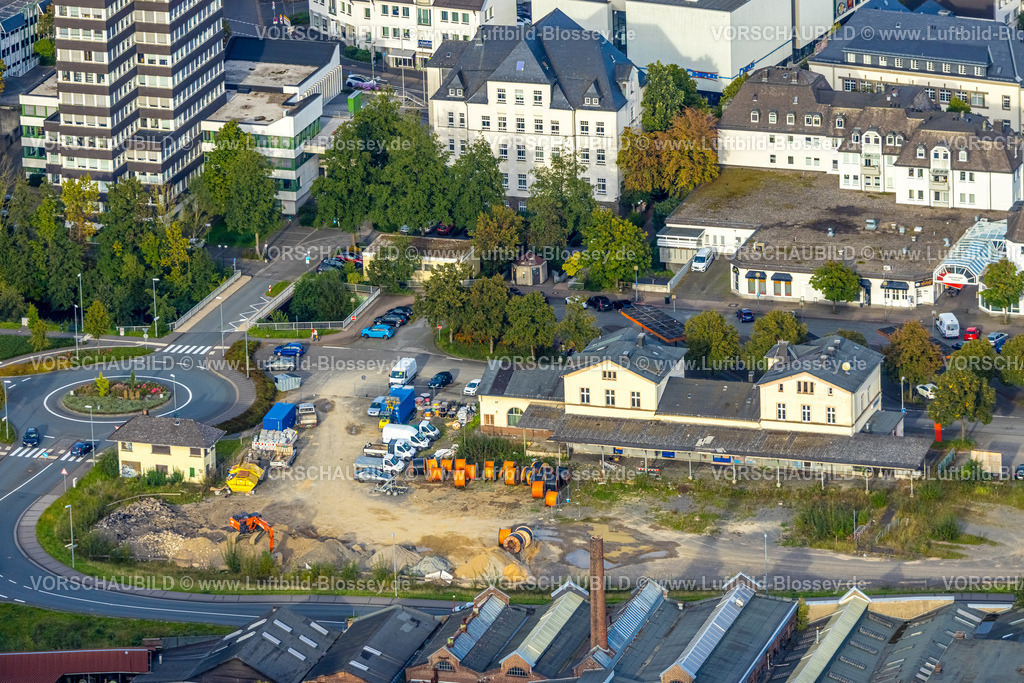 Olpe230913363 | Luftbild, Ehemaliger Bahnhof Olpe, Olpe-Stadt, Olpe, Sauerland, Nordrhein-Westfalen, Deutschland