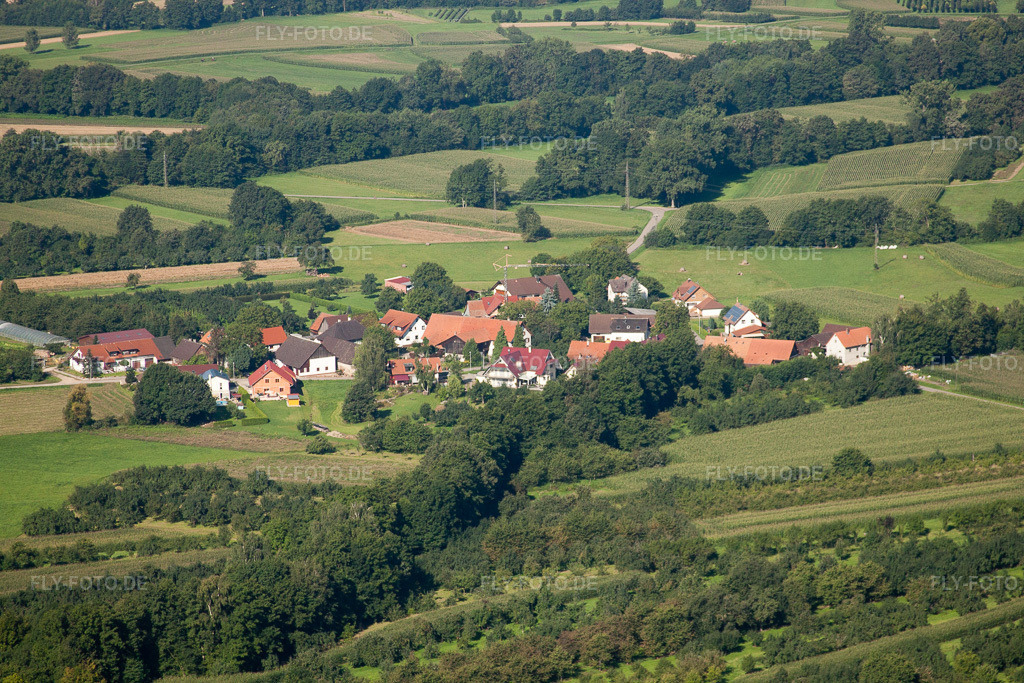 Luftbild: Ortsansicht von Osten im Ortsteil Walzfeld in Ottersweier im Bundesland Baden-Württemberg in Deutschland. Foto: IMG_31737.jpg vom 20.08.2010 durch Werner Riehm/FLY-FOTO.de