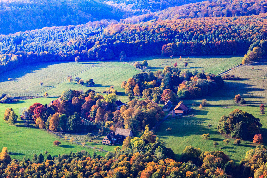 Aerial view: La Verrerie District in Lembach in the state Bas-Rhin, France.Photo: IMG_54091.jpg taken on 10/21/2012 by Werner Riehm/FLY-FOTO.comResolution of the original: 4752 x 3168 px