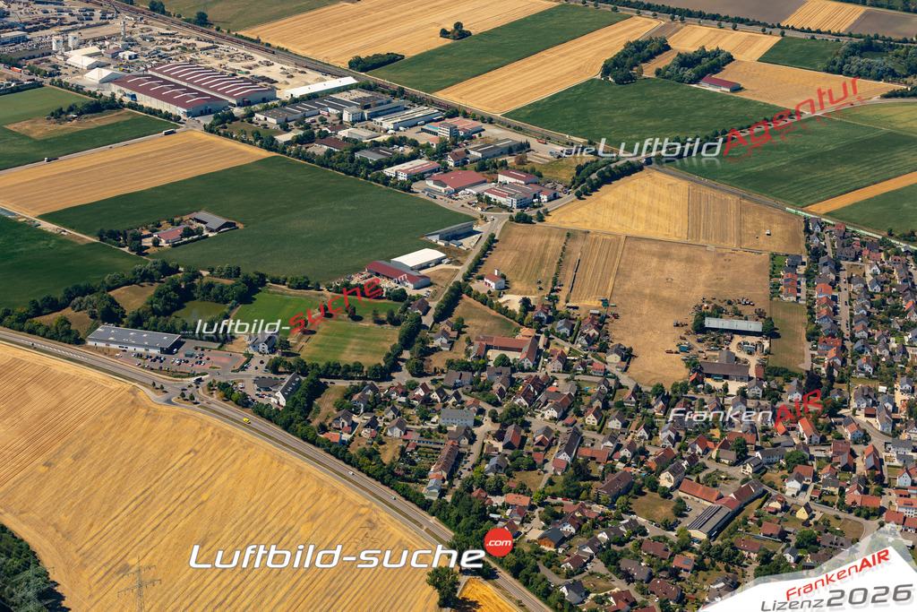 Die Luftaufnahme Herbertshofen - Meitingen wurde 2022 vom Flugzeug aus (keine Drohne) erstellt. Hohe Auflösung -für große Poster und Wandbilder geeignet - Garantiert!