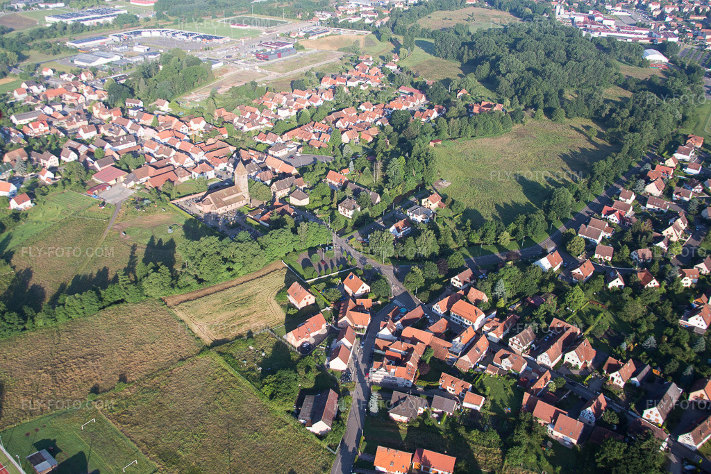 Aerial view: View of the town in the district Altenstadt in Wissembourg in the state Bas-Rhin, France.Photo: IMG_089933.jpg taken on 06/26/2016 by Werner Riehm/FLY-FOTO.comResolution of the original: 4839 x 3226 px