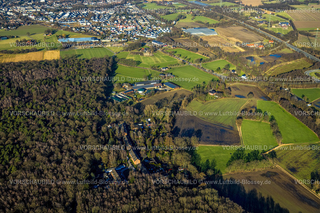 Bottrop240107770 | Luftbild, Wiesen und Felder Forststraße, Kirchhellen-Süd, Bottrop, Ruhrgebiet, Nordrhein-Westfalen, Deutschland