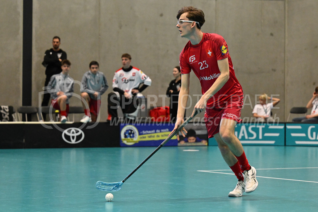 Switzerland B U19 vs Switzerland U19 - 4. February 2024 | Switzerland B U19 vs Switzerland U19
U19 Men International Matches in Switzerland
GoEasy Arena, Siggenthal Station
Switzerland forward #23 Nino Bühler.
Credit: Markus Aeschimann | <a href="https://www.markus-aeschimann.ch">Sportfotografie Markus Aeschimann</a> | <a href="https://www.instagram.com/sportfotografie.aeschimann">@sportfotografie.aeschimann</a> - Realisiert mit Pictrs.com