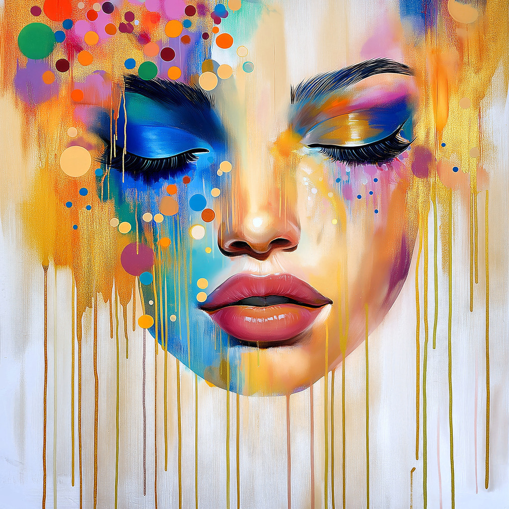 2507030 Goldener Schleier | Bestelle dieses Pop Art Motiv als hochwertiges Wandbild oder Poster z.B. auf Leinwand hier bei uns im Onlineshop mit kostenloser Lieferung innerhalb Deutschlands.