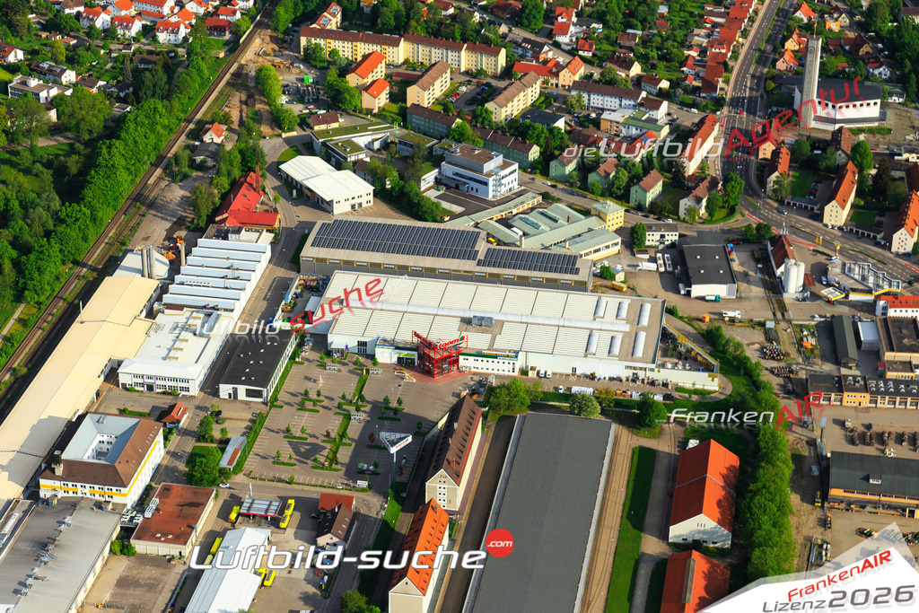 Die Luftaufnahme der Stadt Kempten Allgäu wurde vom UL-Flugzeug heraus erstellt ( keine Drohne )- hohe Auflösung für beste Qualität