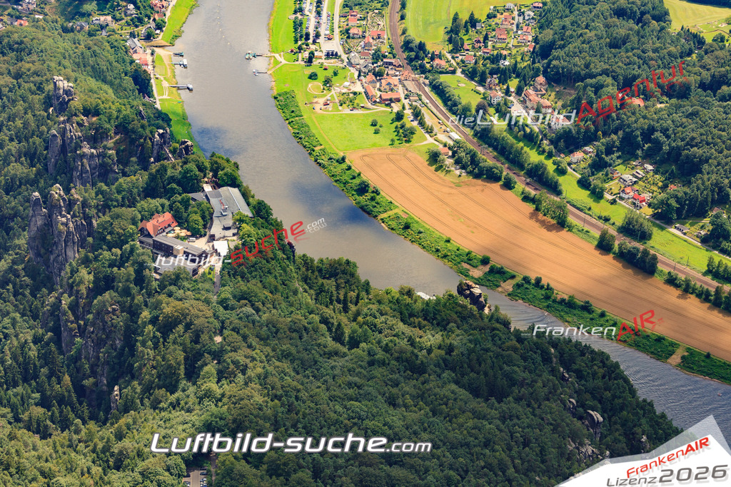 Luftbild von Saechsische_schweiz Rathen - Luftaufnahme wurde 2016 von https://frankenair.de mittels Flugzeug (keine Drohne) erstellt - die Geschenkidee