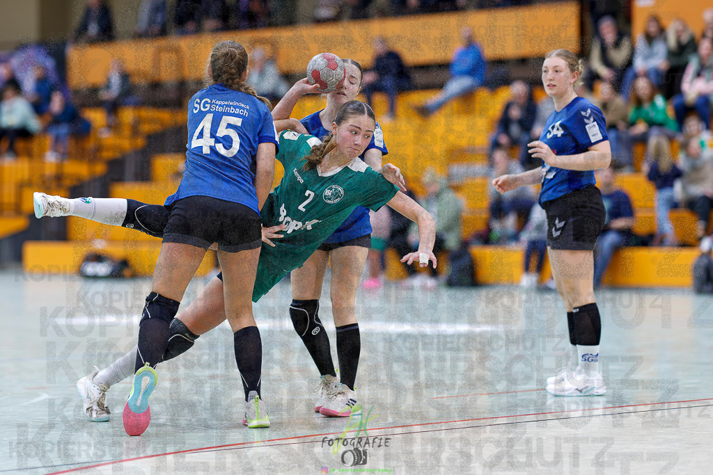 Jugenbundesliga wJB; HSG Kleenheim/Langgöns - SG Kappelwindeck/Steinbach | Jugenbundesliga wJB; HSG Kleenheim/Langgöns - SG Kappelwindeck/Steinbach am 23.11.2025 in Oberkleen (Weidig-Halle)Photo © 2025 - Jörg Heinrich - Realisiert mit Pictrs.com