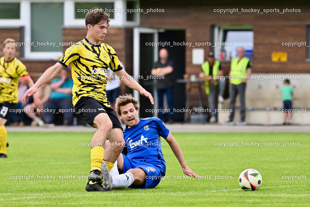 FC Faakersee vs. URC Thal Assling | #7 Felix Michael Bachlechner FC Faakersee, #7 Florian Michael Huber URC Thal Assling, FC Faakersee vs. URC Thal Assling, FC Faakersee vs. URC Thal Assling am 04.05.2025 in Finkenstein (Sportplatz Finkenstein), Austria, (Photo by Bernd Stefan)