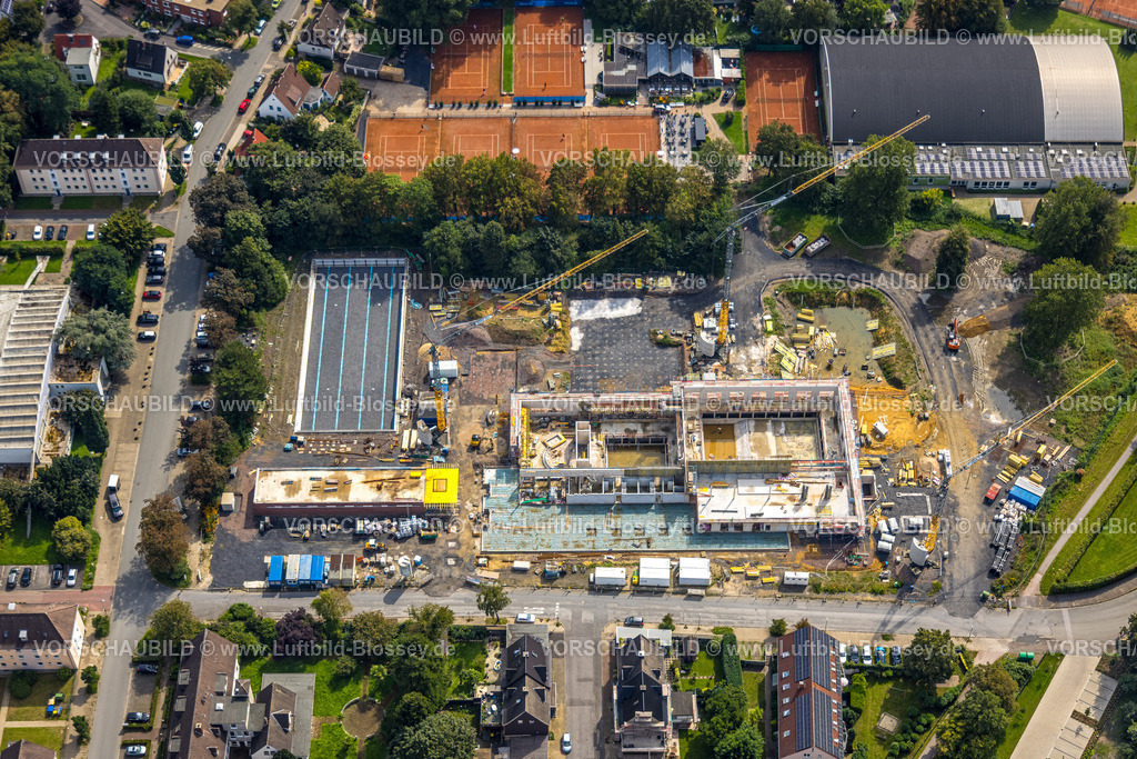 Kamen230900886 | Luftbild, Baustelle und Neubau Sesekebad, Kamen, Ruhrgebiet, Nordrhein-Westfalen, Deutschland