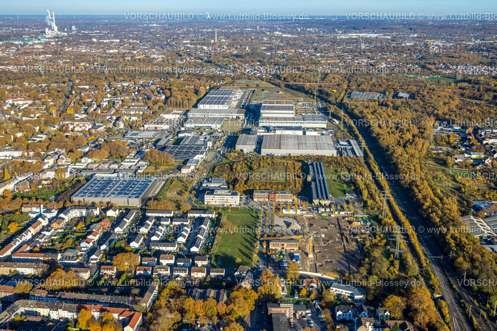 Gelsenkirchen251103048 | Luftbild, Gewerbegebiet Schalker Verein, Europastraße, Bulmke-Hüllen, Gelsenkirchen, Ruhrgebiet, Nordrhein-Westfalen, Deutschland