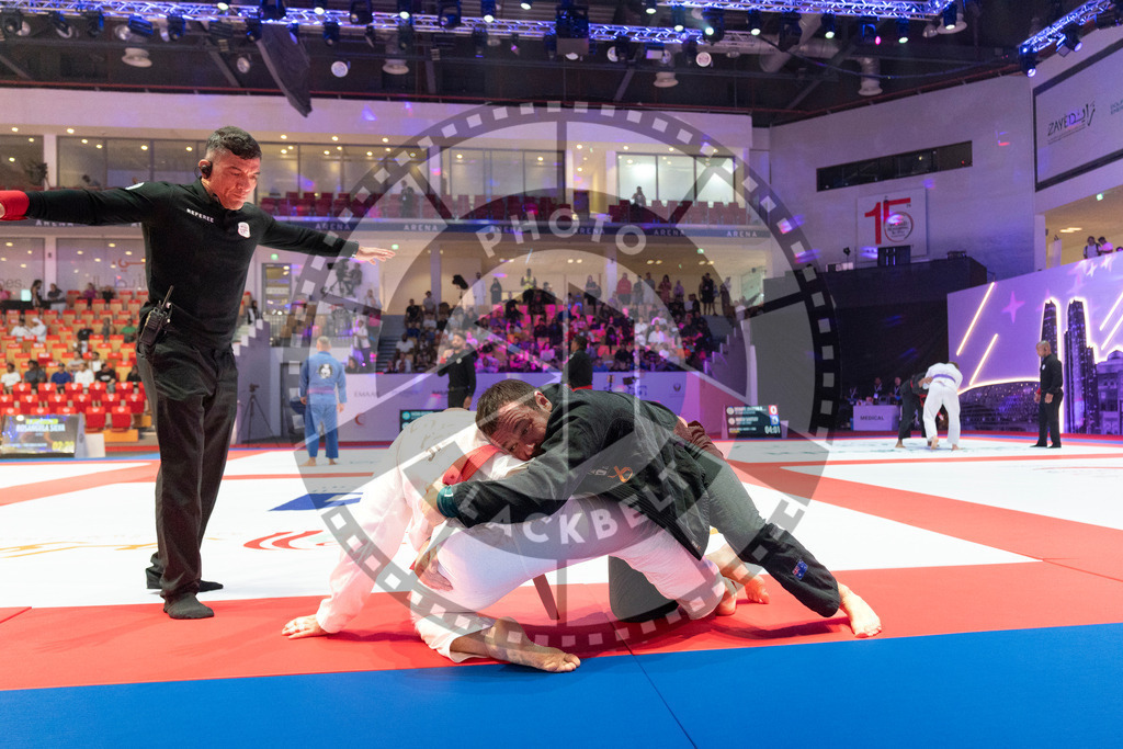 20231106PBB0370 | Fighters compete during the AJP World Master Championship in the Mubadala Arena in Abu Dhabi, Arab United Emirates, on November 6, 2023.