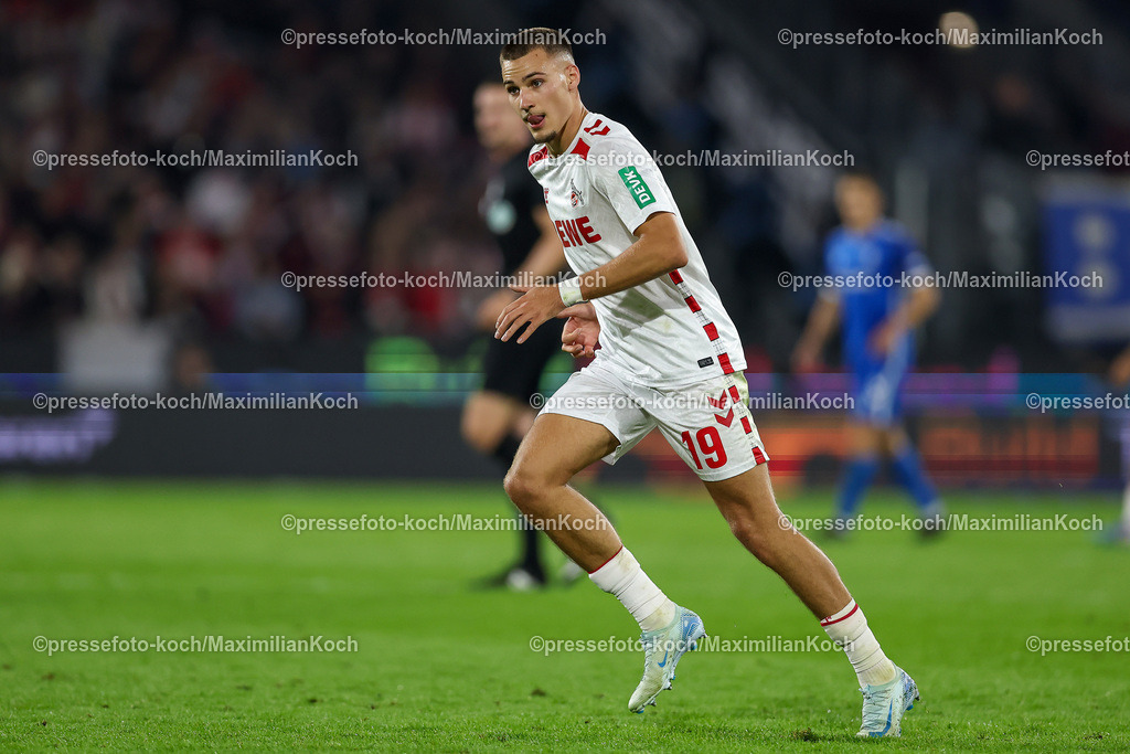Koe14092402182 | 14.09.2024, 2. Fußball Bundesliga, 1. FC Köln - 1. FC Magdeburg, RheinEnergieSTADION, Saison 2024 2025: Tim Lemperle (1.FC Köln #19)DFB regulations prohibit any use of photographs as image sequences and or quasi-video.