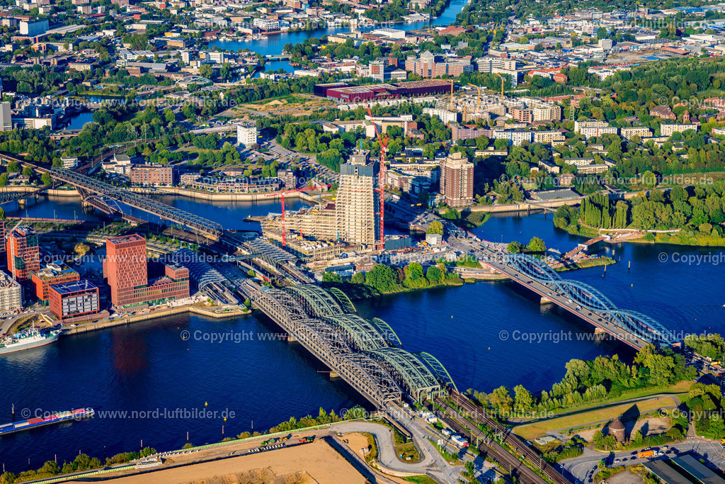 Hamburg_Elbbrücken_Rothenburgsort_Elbower_Entenwerder_Brücken_Baustelle_ELS_4036190925 | HAMBURG 20.09.2025 Fluß - Brückenbauwerk Elbbrücken - Norderelbbrücke über die Ufer der Elbe in Hamburg. // River - bridge structure Elbbruecken - Norderelbbruecke on the banks of the Elbe in Hamburg, Germany. Foto: Martin Elsen