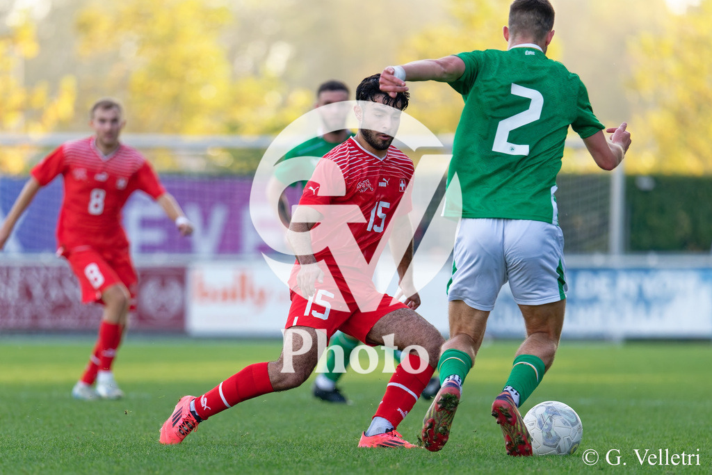 UEFA Region's Cup - Vaud v Munster | Hugo Lopez Rullo (15 Vaud) in action (close up) during the UEFA Region's Cup game between Vaud and Munster at Centre Sportif de Colovray in Nyon, Switzerland 