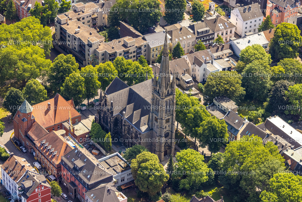 Dortmund220705196 | Luftbild, evang. Luther Kirche Hörde, Hörde, Dortmund, Ruhrgebiet, Nordrhein-Westfalen, Deutschland
