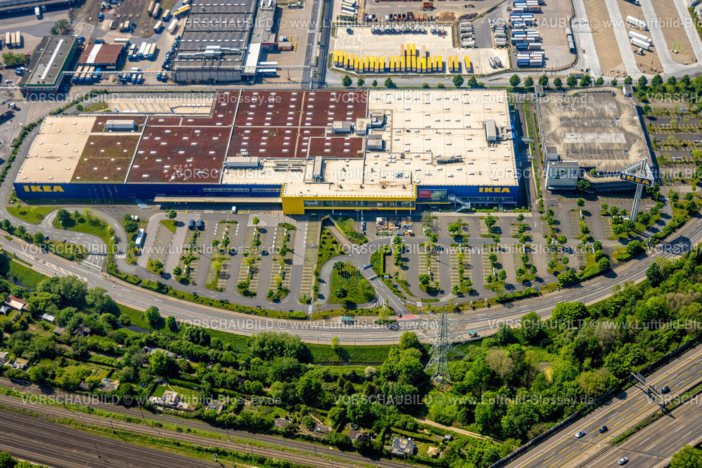 Duesseldorf240501250 | Luftbild, Ikea Möbelhaus Oerschbachstraße und Parkplätze, Holthausen, Düsseldorf, Rheinland, Nordrhein-Westfalen, Deutschland