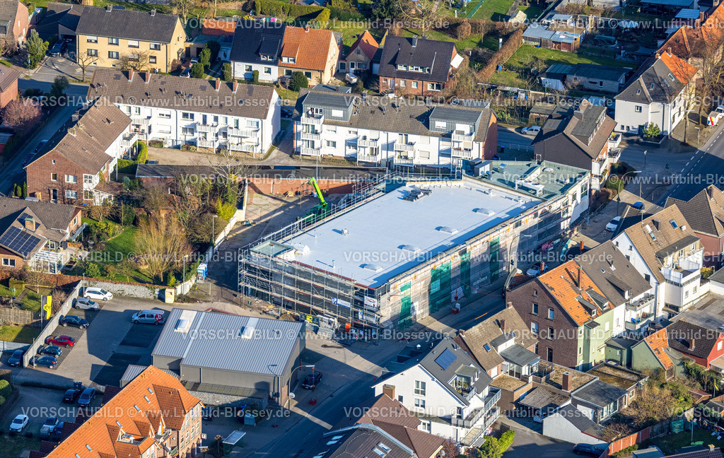 Hamm260203070 | Luftbild, Baustelle mit Neubau an der Hammerstraße, Rewe-Dörholt-Gelände, Bockum-Hövel, Hamm, Ruhrgebiet, Nordrhein-Westfalen, Deutschland