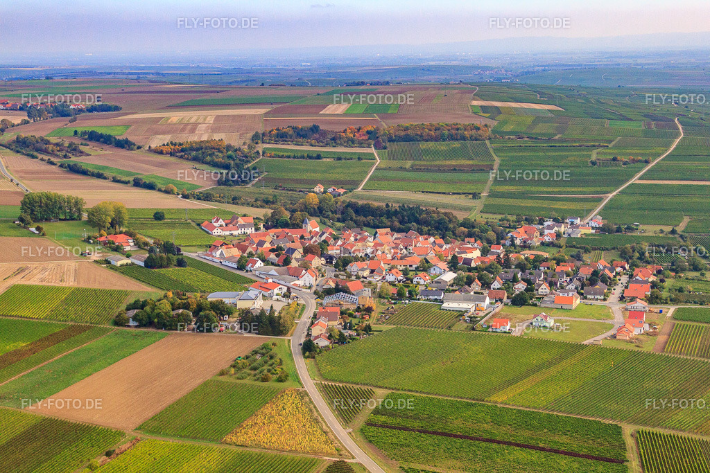 Dorfansicht aus Südwesten | Luftbild: Dorfansicht aus Südwesten in Hangen-Weisheim im Bundesland Rheinland-Pfalz in Deutschland. Foto: IMG_21666.jpg vom 09.10.2009 durch Werner Riehm/FLY-FOTO.de - Realisiert mit Pictrs.com