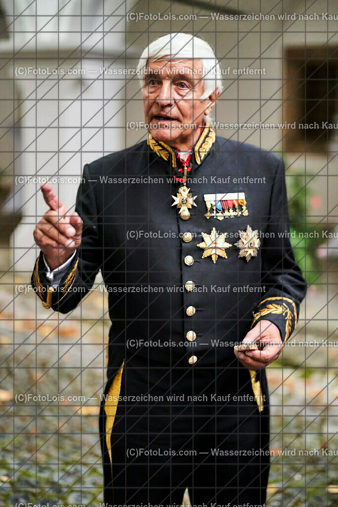 ALS2023_Jeanne de Ferrette_Architekt Hildebrand Walter | (C)FotoLois.com, Alois Spandl, 700stes Hochzeitsjubiläum - Albrecht II. mit Johanna von Pfirt in Thann (FR) im März 2024. Empfang des Organistionskommitees aus der Region Ferrette (Pfirt)/Thann aus dem Elsass mit Empfang durch die Stadtgemeinde und Bezirkshauptmannschaft Scheibbs im Schloss Scheibbs und anschließender Kranzniederlegung in der Kartausenkirche über der Krypta des Gründerehepaares durch Mitglieder des Templer Ordens, Fr 22. September 2023.