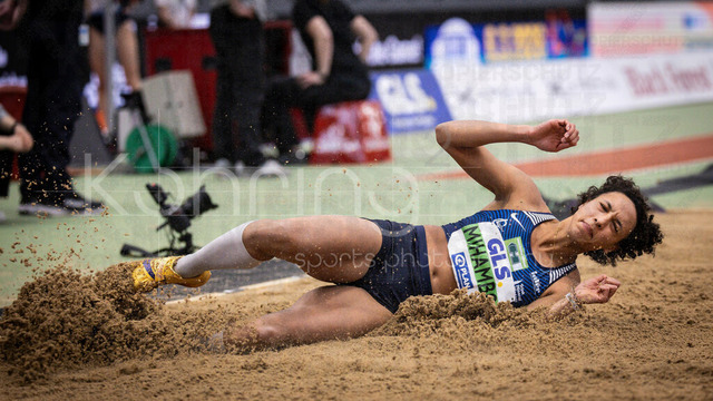 Deutsche Leichtathletik-Hallenmeisterschaften; Dortmund, 01.03.2026 | Malaika Mihambo (LG Kurpfalz); Deutsche Leichtathletik-Hallenmeisterschaften am 01.03.2026 in der Helmut-Körnig-Halle in Dortmund. 