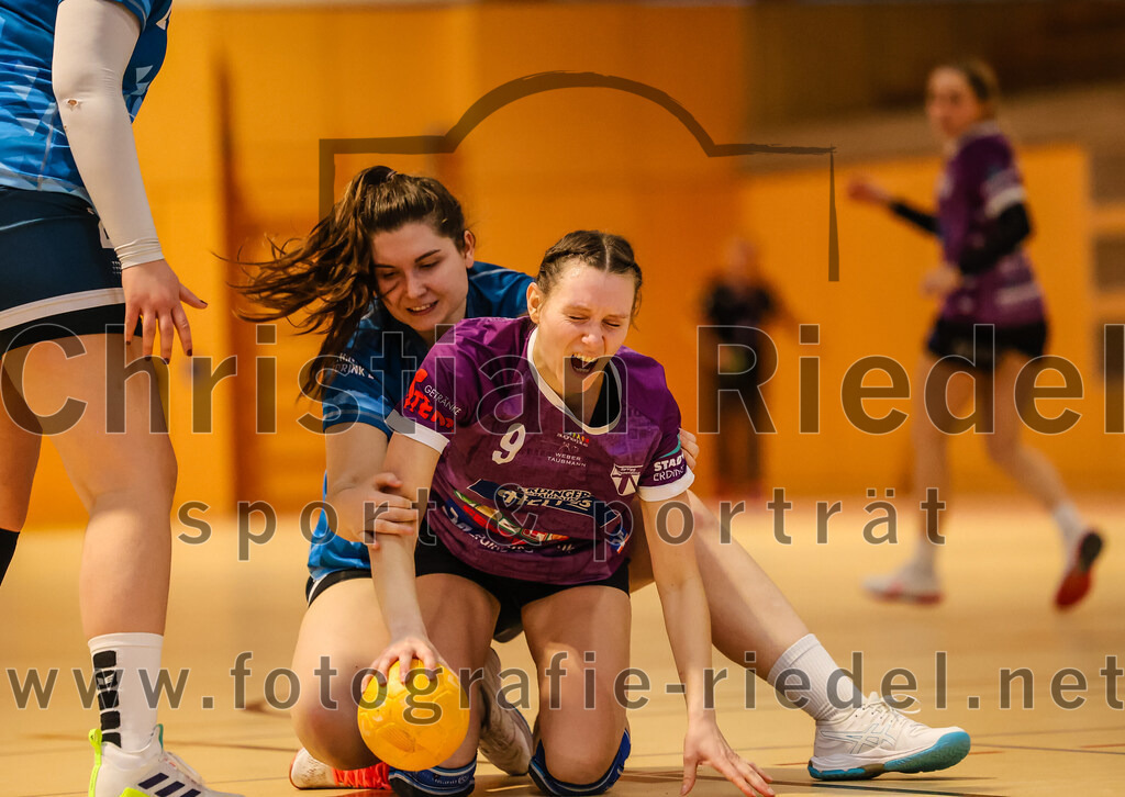 2024-03-09_099_SpVgg_Altenerding_gegen_Eintracht_Dachau-Karlsfeld | Erding, Deutschland, 09.03.2024:
Handball, Bezirksoberliga Frauen Altbayern 2023 / 2024, 17. Spieltag, SpVgg Altenerding gegen Eintracht Dachau-Karlsfeld, Endergebnis: 26:25

Janine Klapproth (TSV Eintracht Karlsfeld, #24), Julia Kranich (SpVgg Altenerding, #9), Nadja Klapproth (TSV Eintracht Karlsfeld, #19)

Foto: Christian Riedel / fotografie-riedel.net