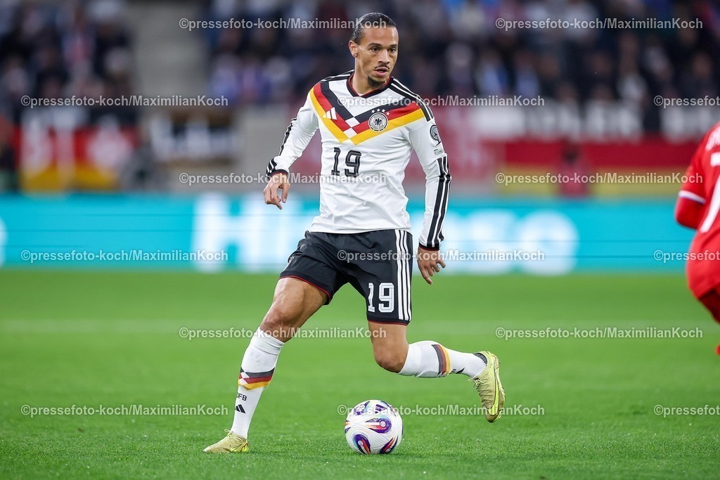 DFB14112501055 | 14.11.2025, Fußball, Länderspiel, WM-Qualifikation Europa, Deutschland - Luxemburg, Stade de Luxembourg (Croix de Gasperich, Luxemburg), 9. Spieltag, Saison 2025 2026: Leroy Sane (GER #19)  Regulations prohibit any use of photographs as image sequences and or quasi-video.