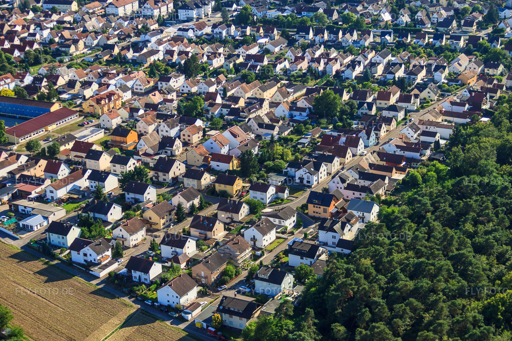 Luftbild: Am Steg in Jockgrim im Bundesland Rheinland-Pfalz in Deutschland. Foto: IMG_30798.jpg vom 31.07.2010 durch Werner Riehm/FLY-FOTO.de