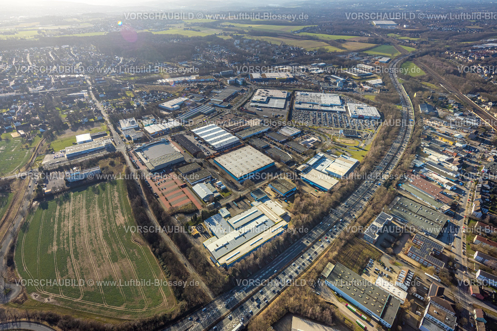 Dortmund240101901 | Luftbild, Indupark Einkaufszentrum an der Autobahn A40, Verkehrssituation, Oespel, Dortmund, Ruhrgebiet, Nordrhein-Westfalen, Deutschland