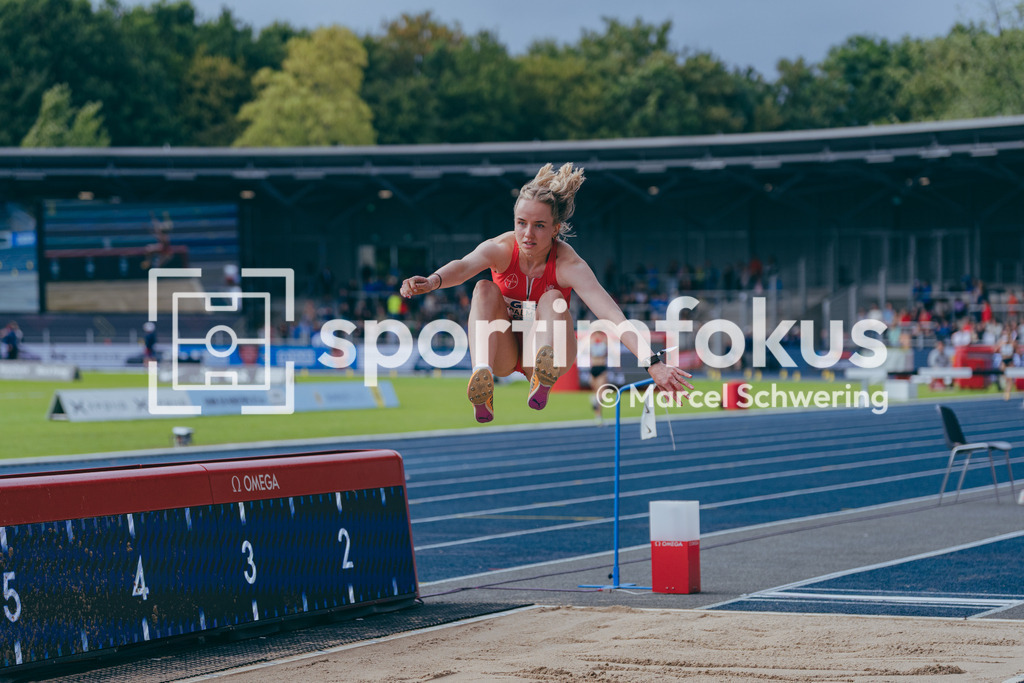 Deutsche Meisterschaften der Frauen und Männer 2026 | Imke Daalmann, TSV Bayer o4 Leverkusen, Weitsprung, Deutsche Meisterschaften der Frauen und Männer 2026, Lohrheidestadion Bochum-Wattenscheid, 26.07.2026. Foto: Marcel Schwering / sportimfokus - Realisiert mit Pictrs.com