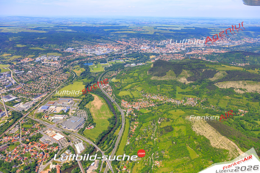 Die Luftaufnahme Lobeda - Jena wurde vom UL-Flugzeug (keine Drohne) aus fotografiert.Hohe Druck- Auflösung-die Geschenkidee!