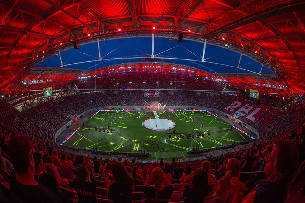 Red Bull Arena - Internationales Deutsches Turnfest 2025 - Stadiongala | Entdecke über 20 Kategorien Leipzig-Motive: Foto-Downloads, hochwertige Poster, Leinwand- & Fine-Art-Prints. Jetzt Lieblingsfoto im Bildlexikon Leipzig Shop bestellen!