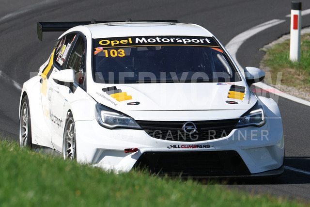 FIA European Hill Climb Championship – Rechberg 2026 | FIA European Hill Climb Championship at Rechberg, held from 24 to 26 April 2026 near Tulwitz, Styria, Austria. The image shows Thomas WEBERHOFER (AUT) Opel Astra TCR.