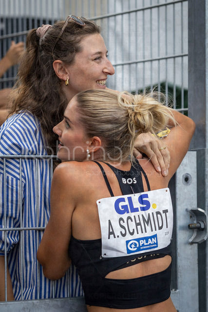 Deutsche Leichtathletik-Meisterschaften; Bochum-Wattenscheid, 25.07.2026 | Alica Schmidt (SCC Berlin) und Christina Hering; Deutsche Leichtathletik-Meisterschaften am 25.07.2026 im Lorheide-Stadion, Bochum-Wattenscheid (Nordrhein-Westfalen).