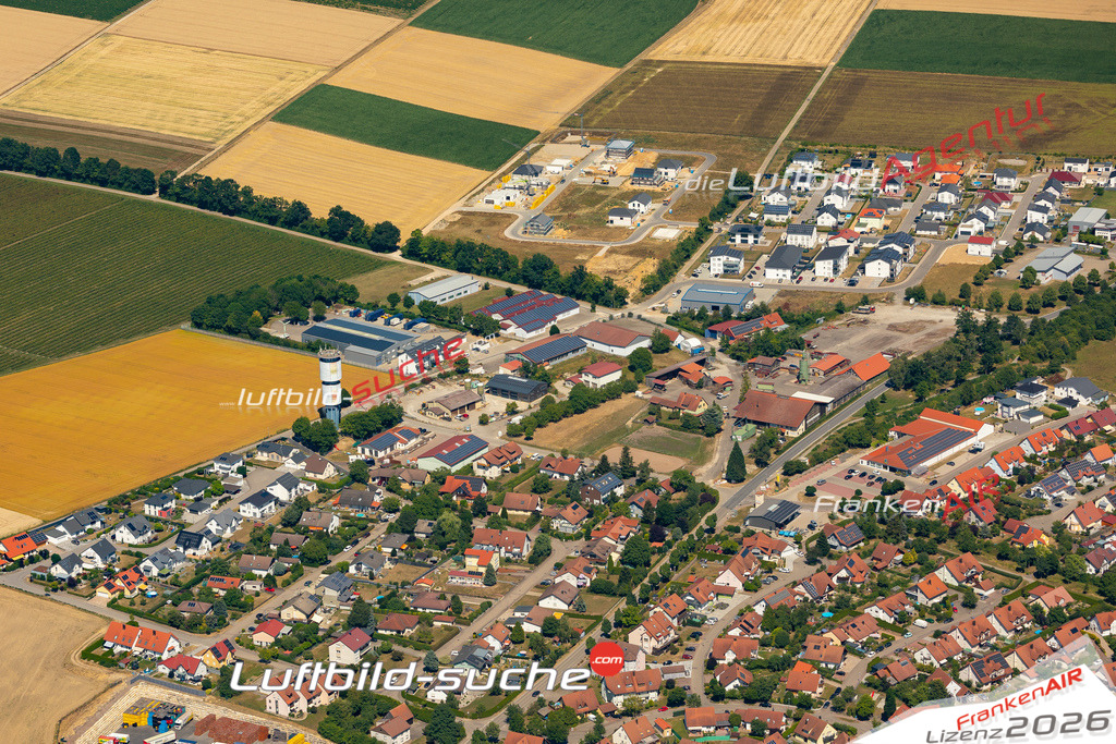 Aktuelles Luftbild von  Wallhausen - Die Luftaufnahme wurde 2022 mittels UL-Flugzeug erstellt ( keine Drohne ) - hochauflösende Kamera-Systeme von  Canon -Beste Qualität - Für grossformatige Ausdrucke geeignet. Die Geschenkidee !