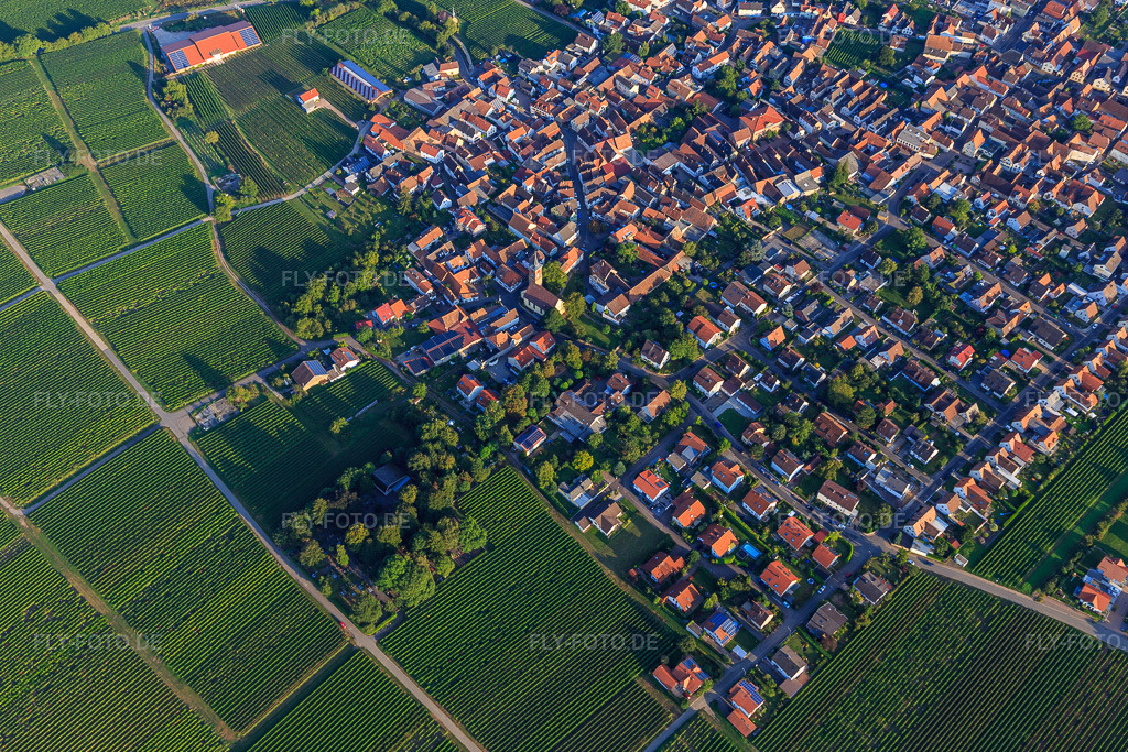 Luftbild: Friedhof im Ortsteil Nußdorf in Landau im Bundesland Rheinland-Pfalz in Deutschland. Foto: IMG_103197.jpg vom 03.09.2017 durch Werner Riehm/FLY-FOTO.de